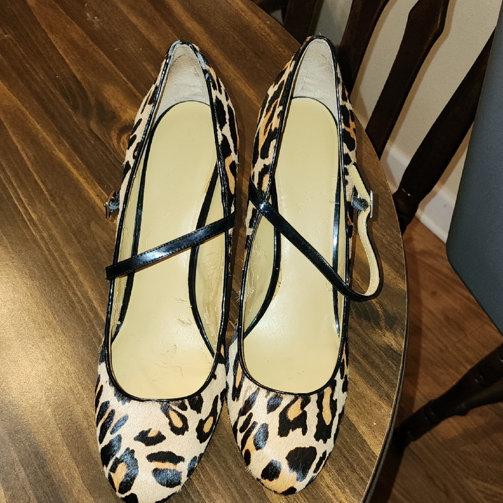 Shoes - 2 Pair, Animal Print Nine West, sz. 12, and Salvatore Ferragamo, sz. 12.